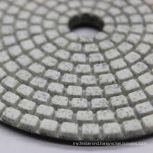 HuaZuan high grade 100mm wet and dry grinding diamond white polishing pad